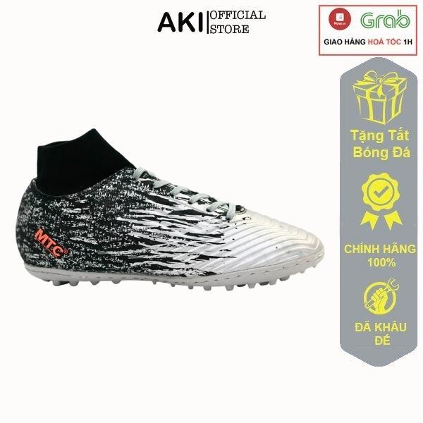Giày đá bóng nam cỏ nhân tạo MTC 668 Xám cao cổ thể thao phong cách chính hãng - MT002