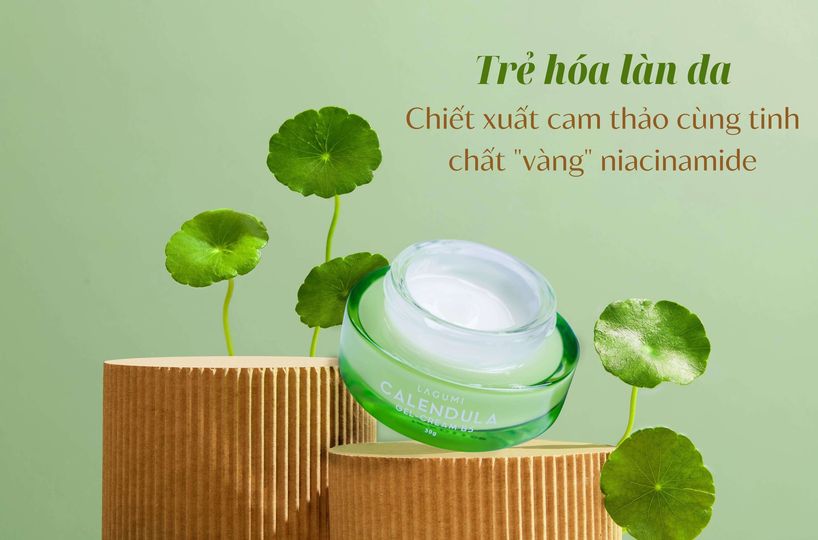 Bộ serum, kem dưỡng Lagumi cho da dầu, mụn với thành phần B5, Calendula, Super HA giảm mụn, cấp ẩm, sáng da