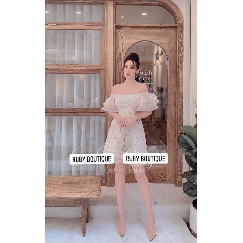 Váy ôm tay bồng nơ