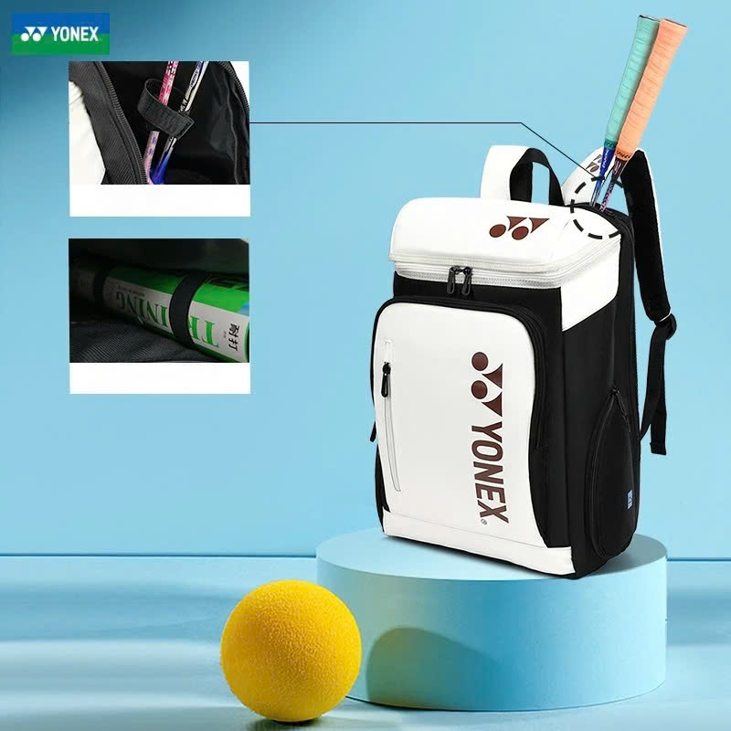 Balo thể thao chống nước Tennis Badminton Pickleball Yonnex, Túi Đựng Vợt giày Sport Bag 47*19*31CM balo du lịch đi học đi chơi