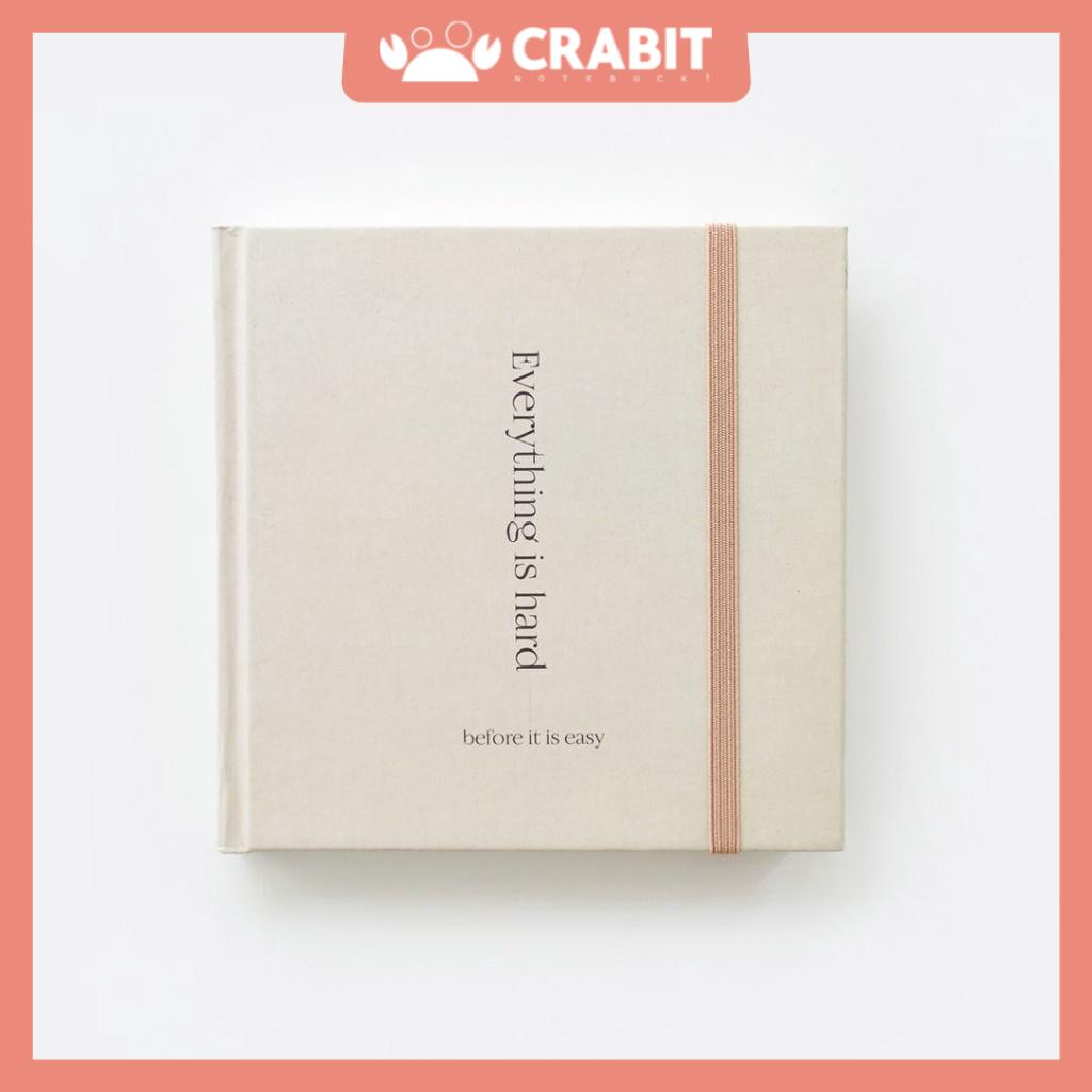 Sổ tay ghi chép - Sổ kế hoạch tuần weekly plan  Khổ hình vuông 144 trang 130gsm Crabit - Be