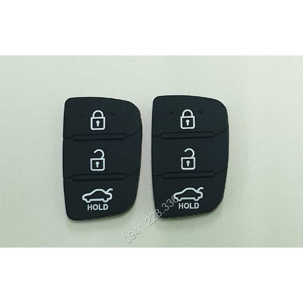 Combo 02 Phím cao su lắp dành cho Vỏ chìa khóa Hyundai I10, I20, Accent, Elantra, Tucson,Solati