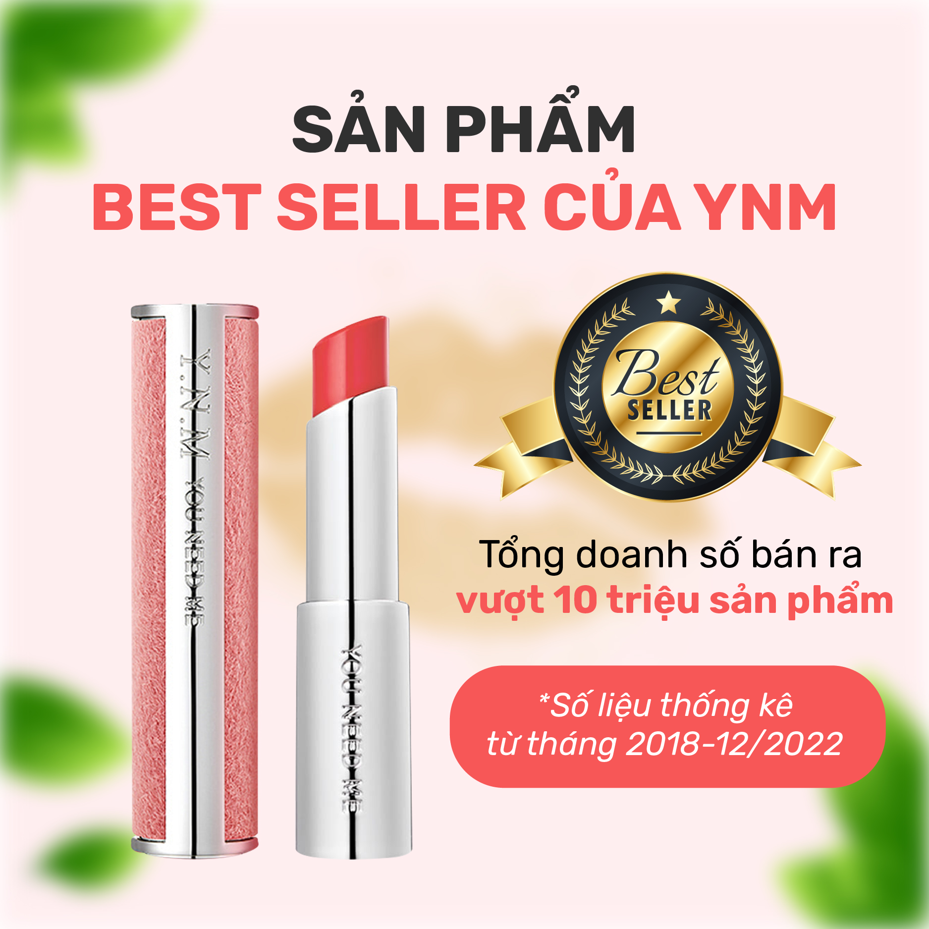 Son Dưỡng Lì Có Màu YNM Candy Pop Glow Melting Balm Coral Moment 3g/ Đỏ Hồng