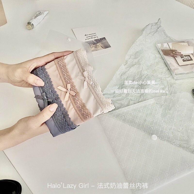 Set 3 quần thun lạnh ren nơ siêu nhẹ siêu thoáng siêu ôm