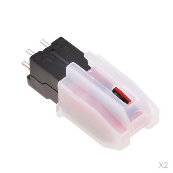 2x Phonograph Turntable Cartridge Stylus Needles For Vinyl LP Record