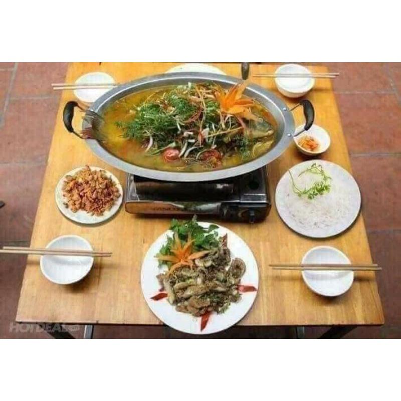 KHAY OM CÁ INOX- khay lẩu cá inox cao cấp