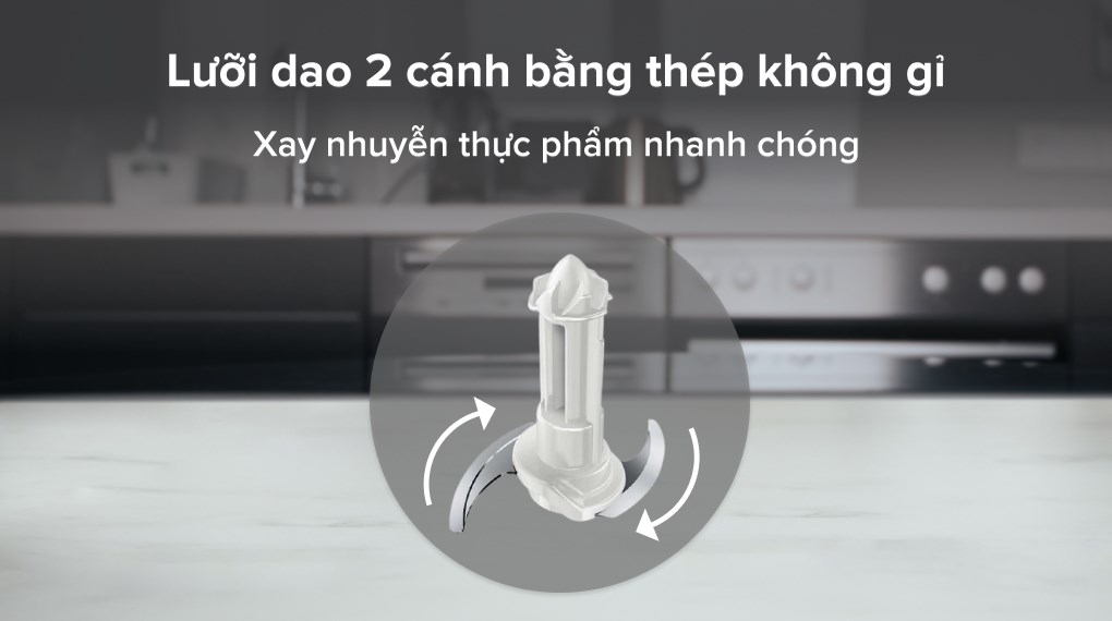 Máy xay thịt mini cầm tay PHILIPS HR1393/00 dung tích 0.7L công suất 450W - Xay ăn dặm, xay cháo cho bé- Hàng Chính Hãng