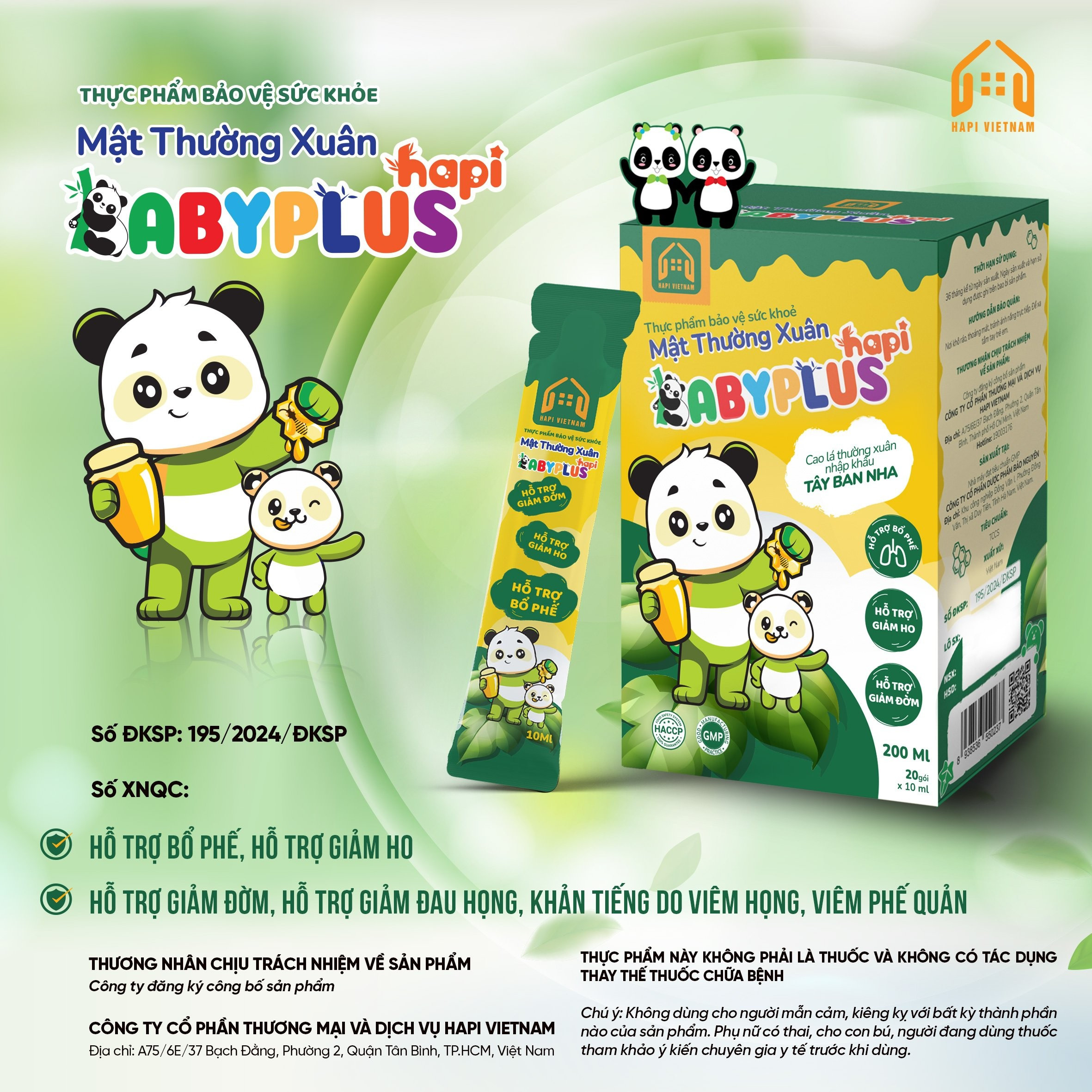 MẬT THƯỜNG XUÂN BABYPLUS tặng Vitamin D3