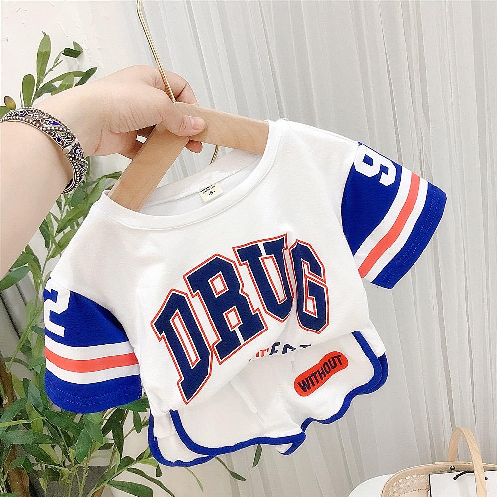 Đồ Bộ Cộc Tay DRUG Cho Bé Trai Chất Cotton Cao Cấp, Bộ Hè Cho Bé Từ 8-25kg - SUMO KIDS