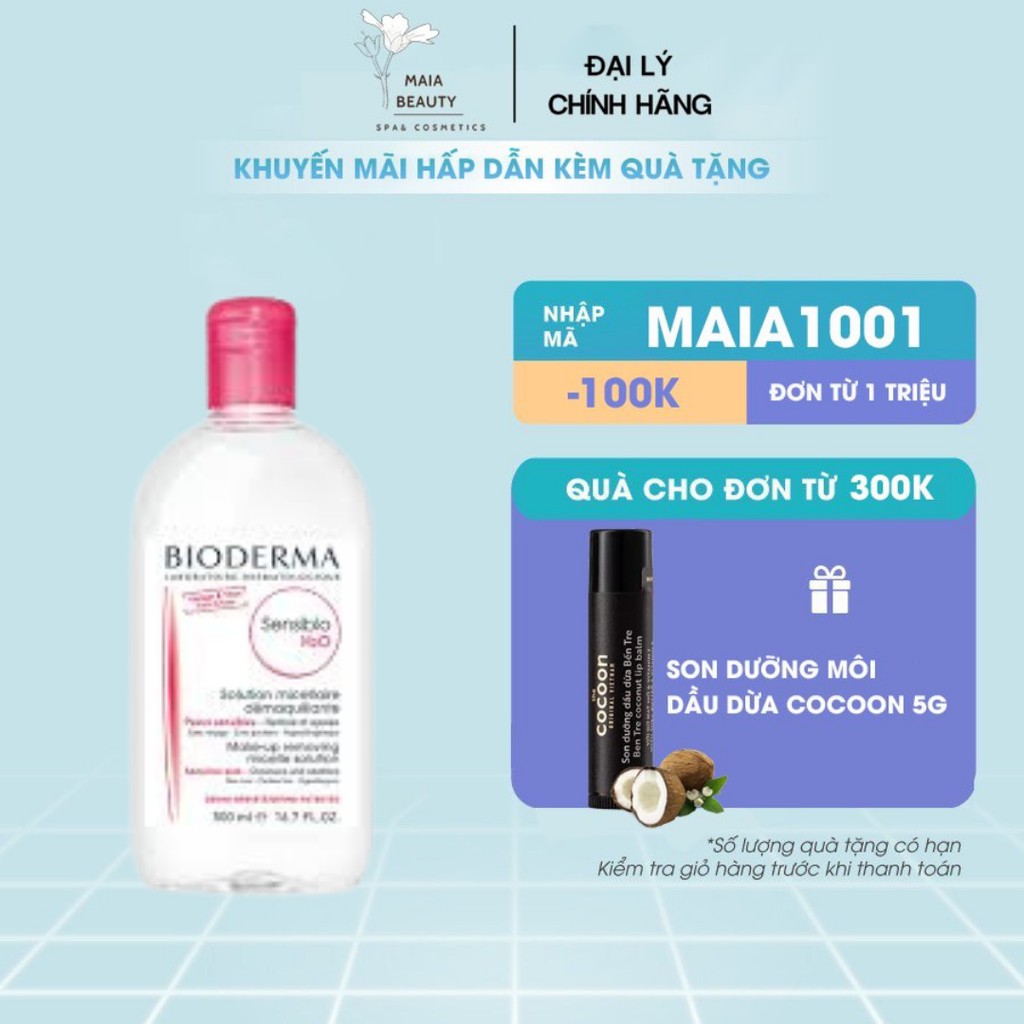 Nước tẩy trang dành cho da nhạy cảm BIODERMA Sensibio H2O 500ml