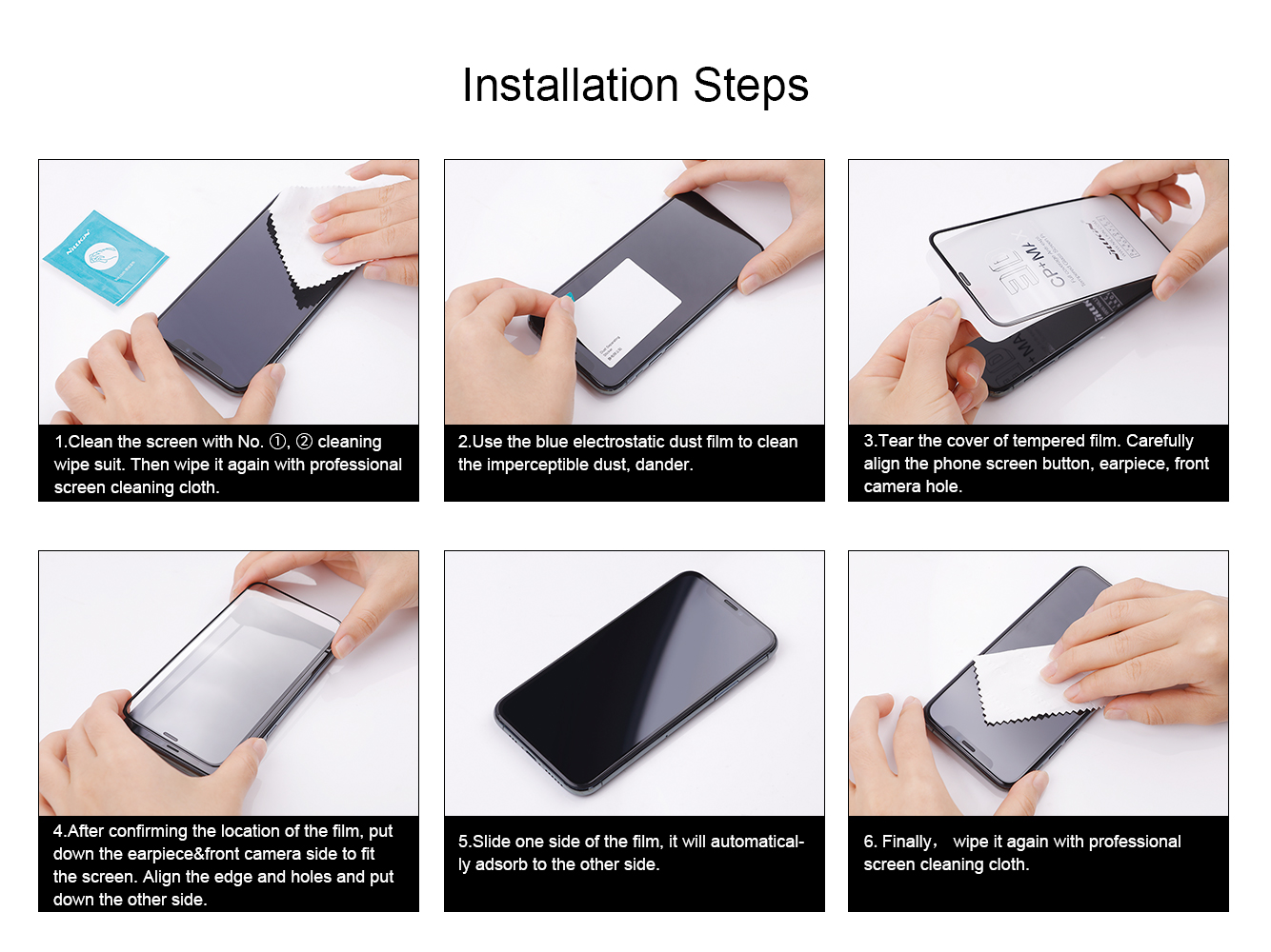 Kính cường lực iPhone 13/ 13 Pro/ 13 Pro Max Nillkin CP+PRO Full màn hình - Hàng Nhập Khẩu