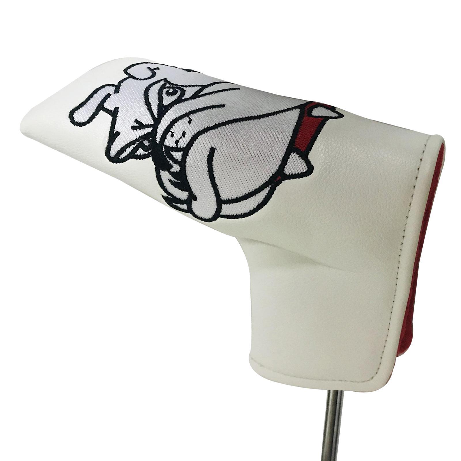 4xGolf Headcover Putter Blade Head Cover Waterproof Protective Sleeve White