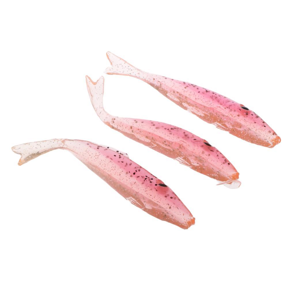 3pcs Soft Fishing Lure Worm Swimbait CrankBait Bass Trout Shad Fish Lure High Quality Durable to Use
