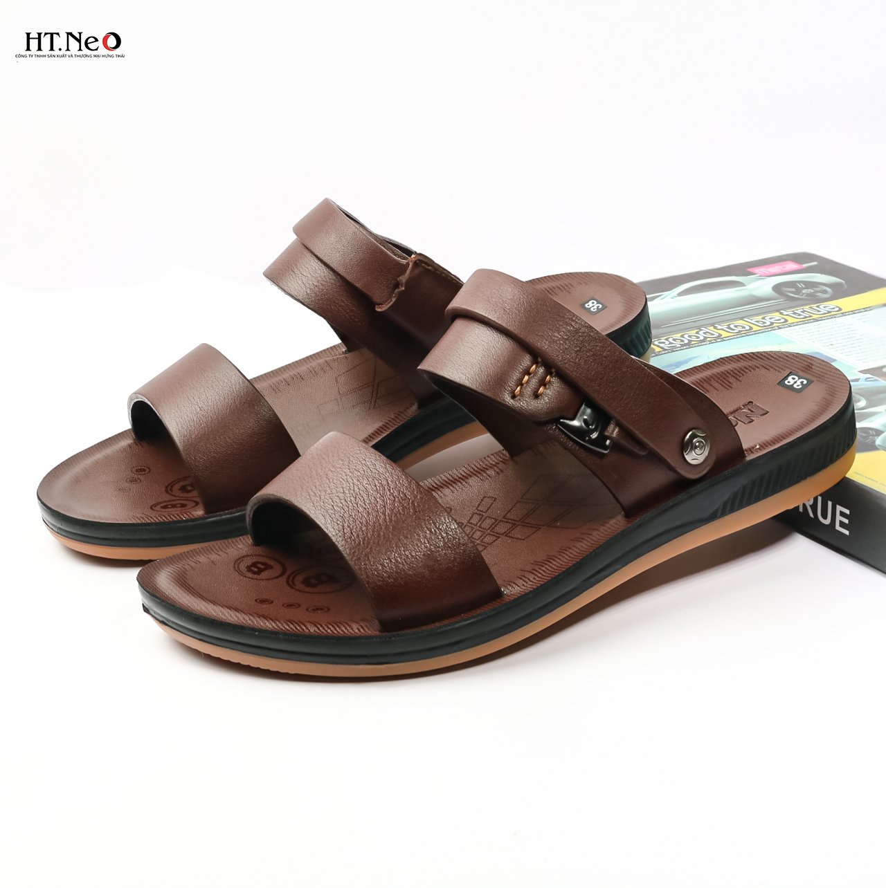 Sandal Nam Da Bò Cao Cấp SD80-ND