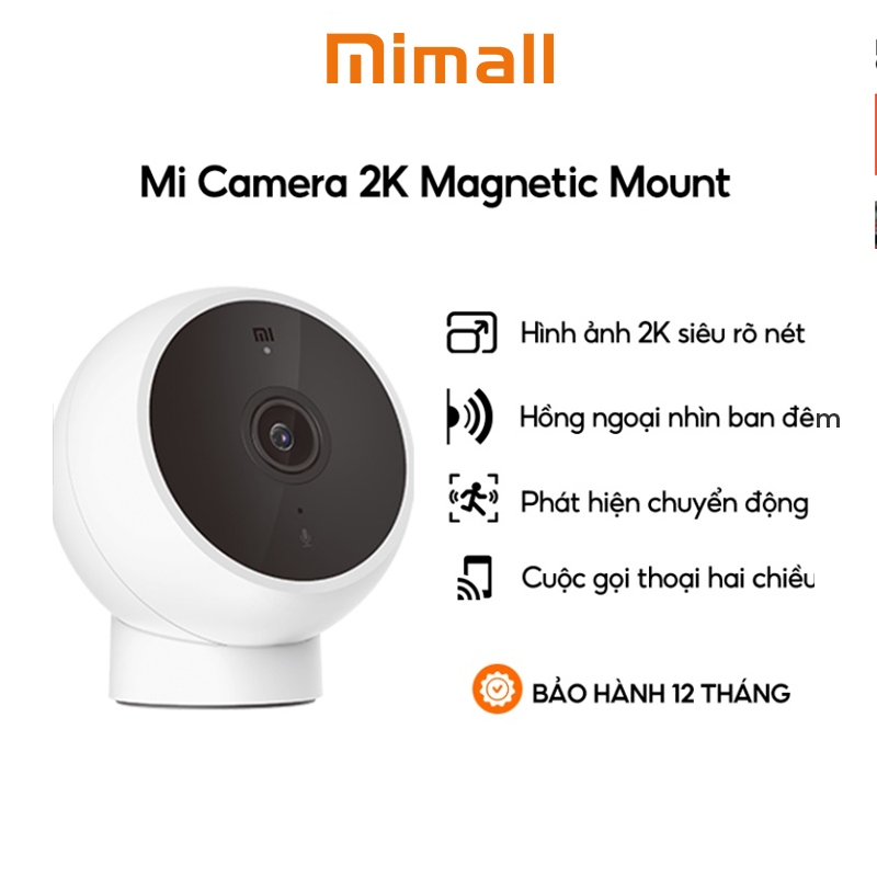 Camera IP Xiaomi Mi Home Magnetic Mount QDJ4065GL Trắng - Hàng Chính Hãng