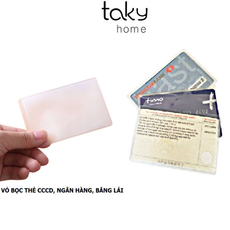 Set 4 - Vỏ Bọc Căn Cước Công Dân, Thẻ ATM, Thẻ Sinh Viên, Thẻ Nhân Viên, Bảo Vệ Thẻ Cho Sạch Sẽ, Vệ Sinh, TakyHome 5959