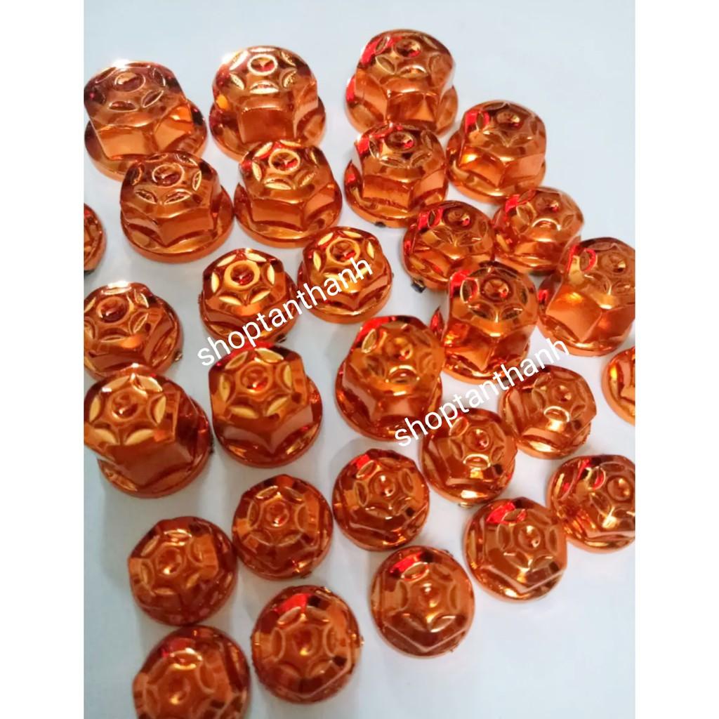 Bộ chụp ốc gắn cho xe máy , xe điện , xe đạp - màu cam