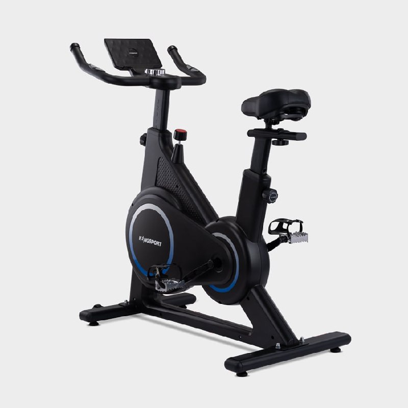 Xe đạp tập KINGSPORT Enjoy E-02 bánh đà 6kg, kháng lực từ tính êm ái, tích hợp đồng hồ đo lường chỉ số, cân nặng phù hợp dưới 80-85kg