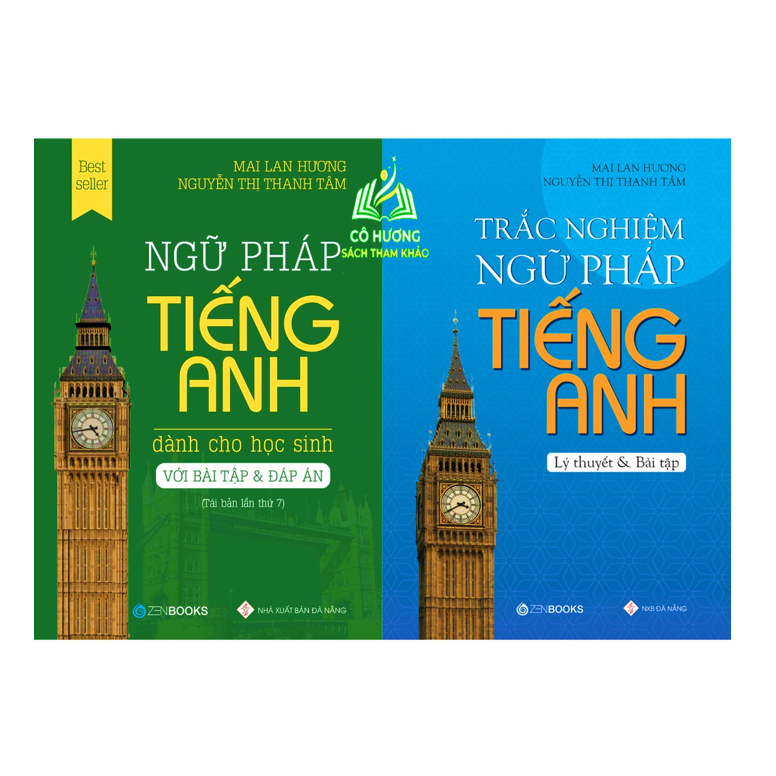Sách - Combo 2 Cuốn Ngữ Pháp Tiếng Anh Dành Cho Học Sinh Và Trắc Nghiệm Ngữ Pháp Tiếng Anh - Mai Lan Hương