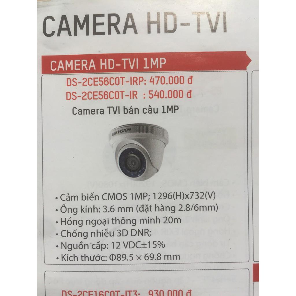 Trọn bộ 3 camera Hikvision 1.0 Megapixel