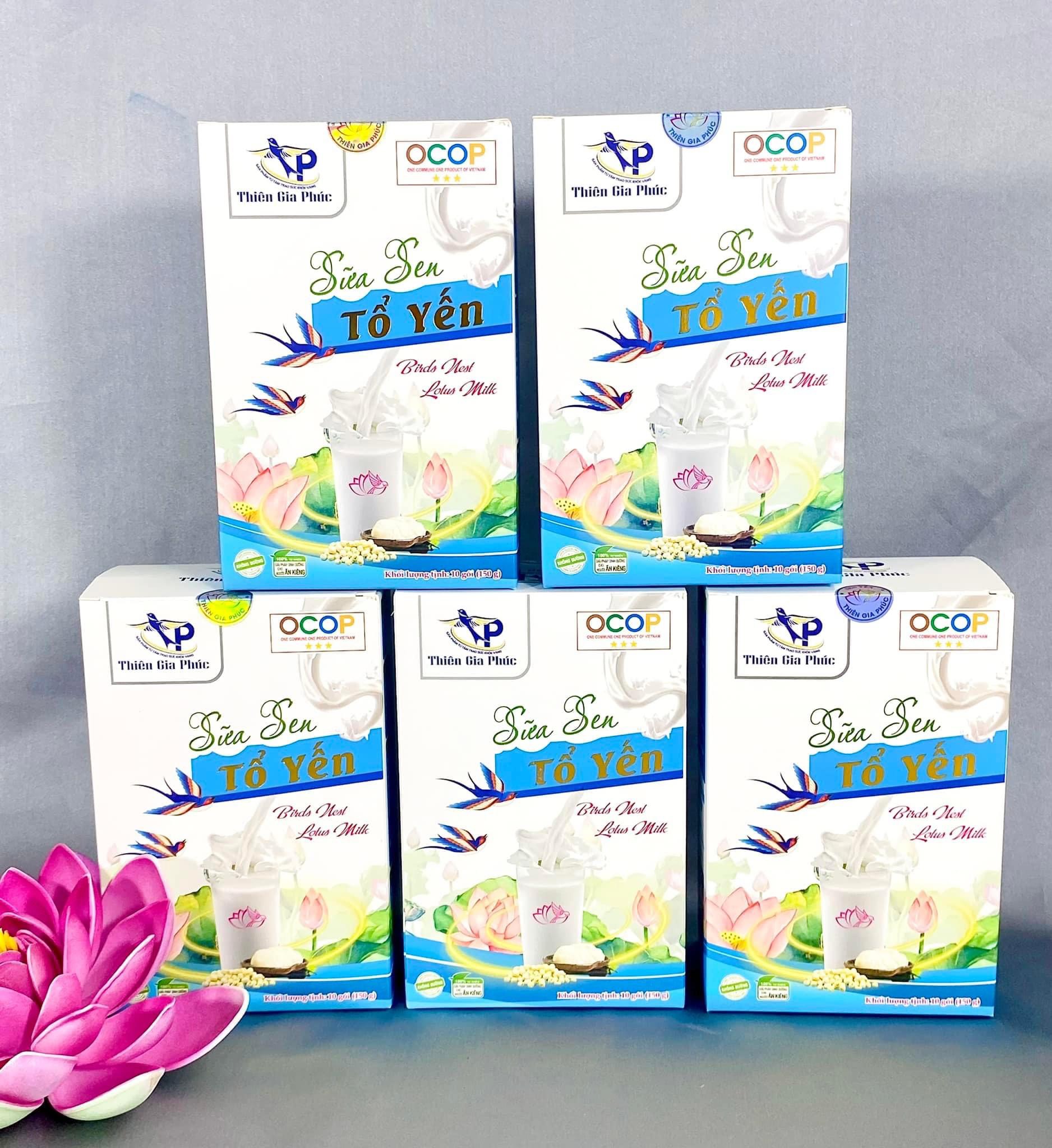 Sữa sen yến Thiên Gia Phúc 150g 10 gói (Hộp mềm)