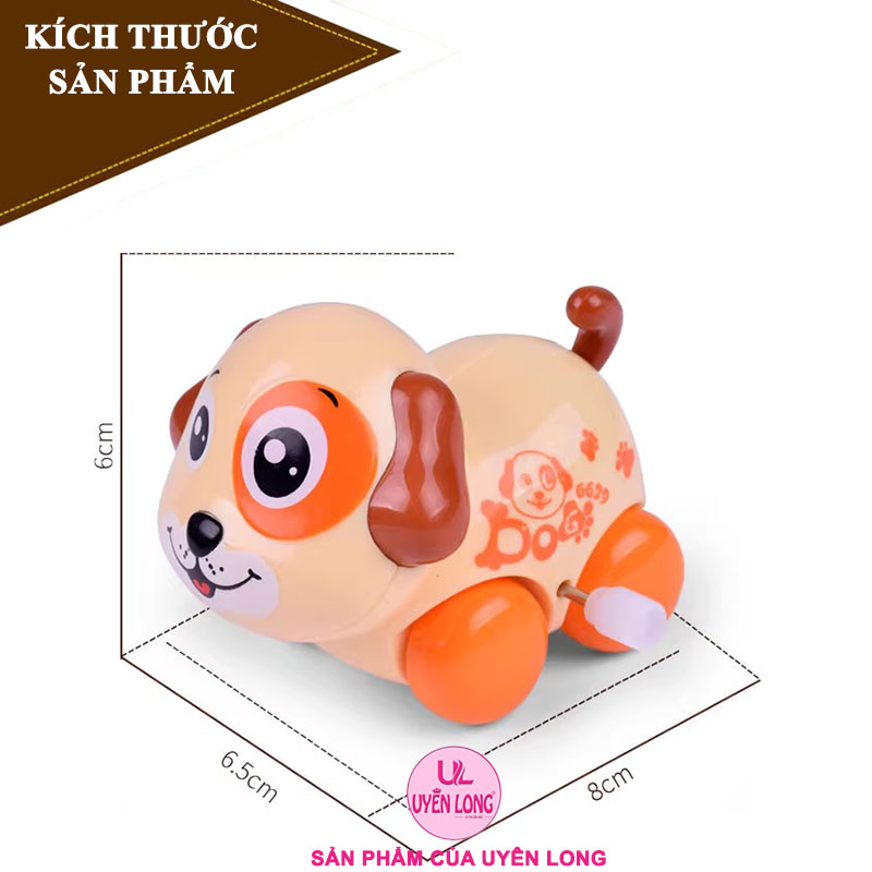 Cún Cưng Vặn Cót Mini Cho Bé, Có Lắc Đuôi Và Đầu Khi Di Chuyển, Phát Triển Nhận Biết Con Vật, Màu Sắc, Gia Công Tinh Tế.