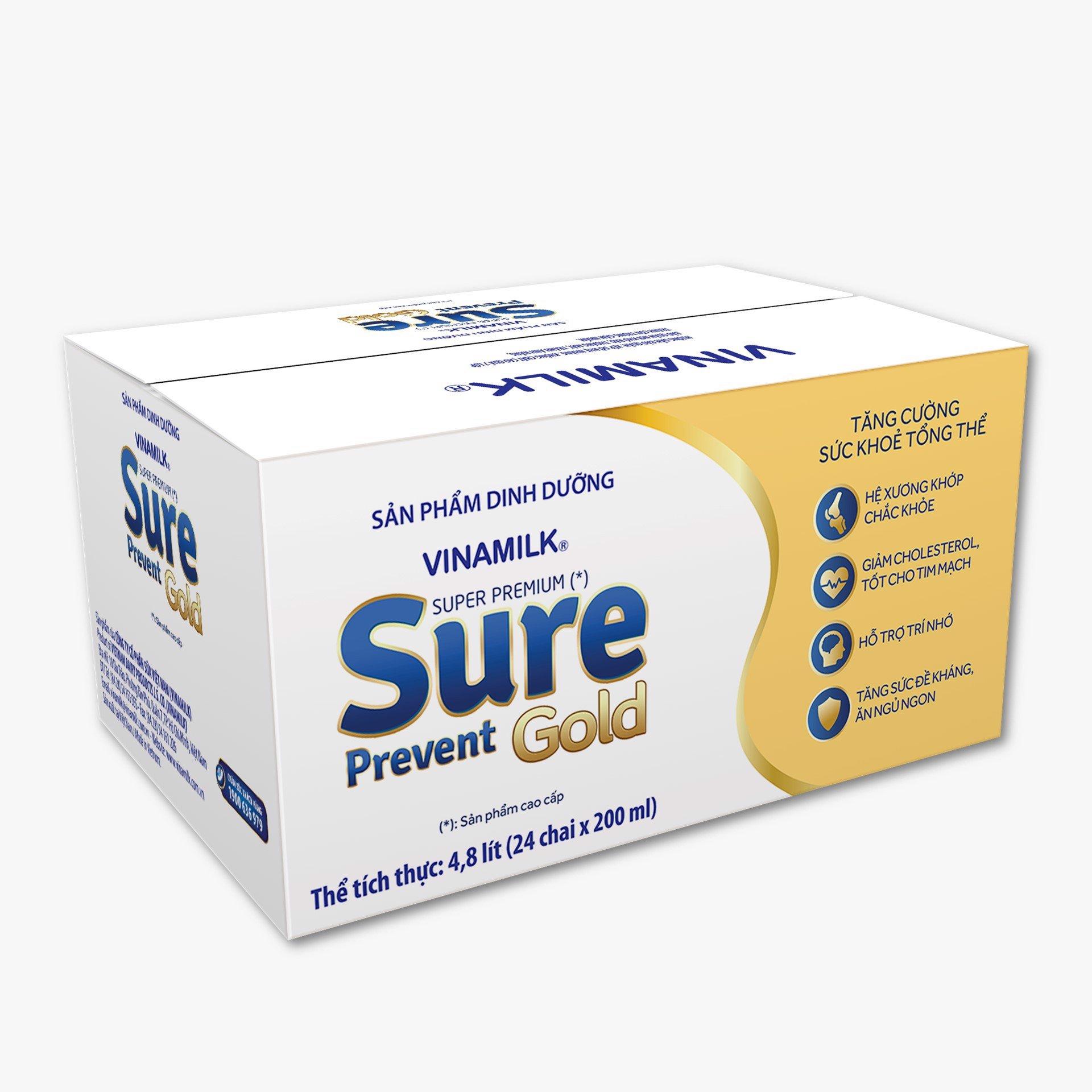 Sữa Bột Pha Sẵn Sure Prevent Gold - Thùng 24 Chai x 200ml