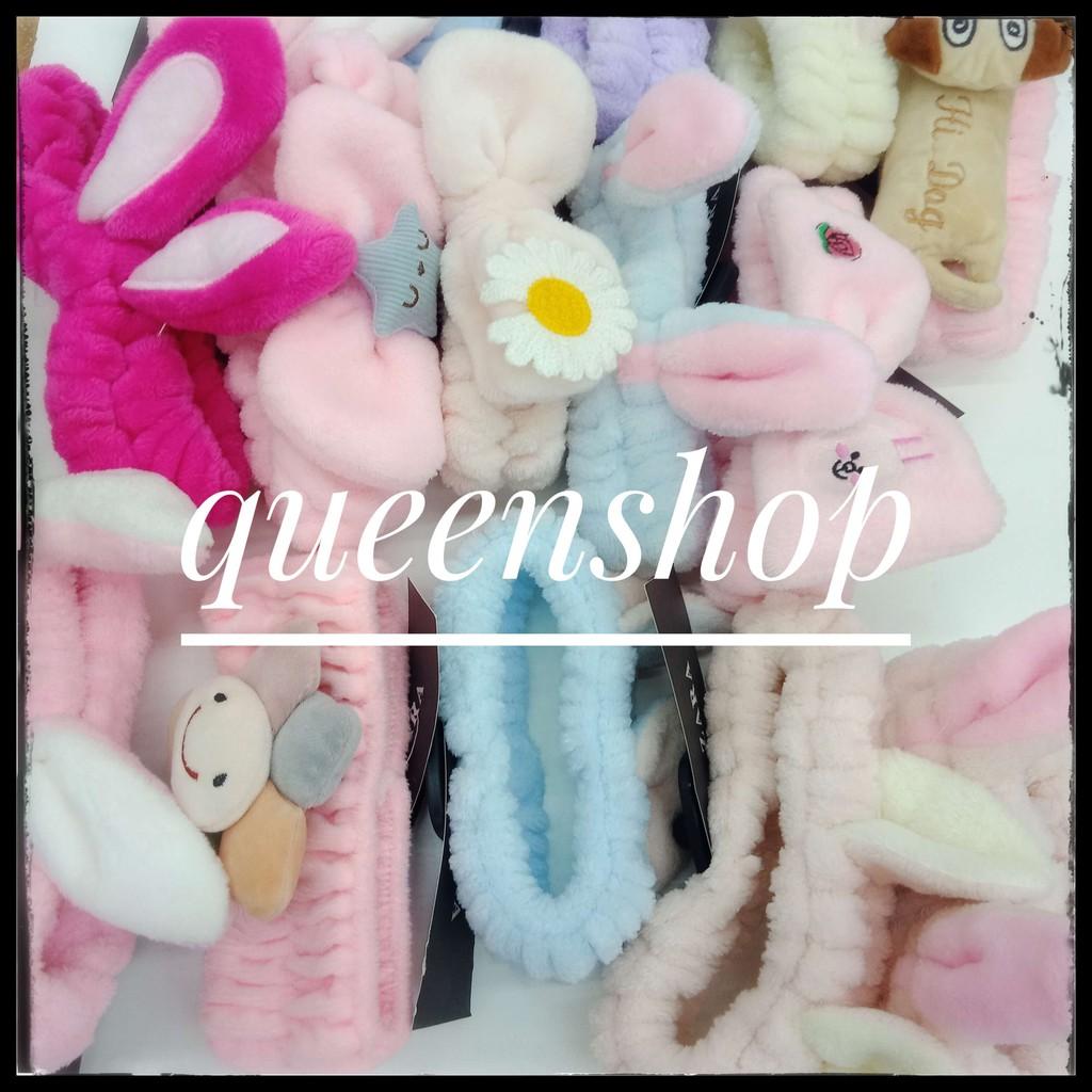Băng đô cài tóc rửa mặt thiết kế kiểu dễ thương phong cách hàn quốc dành cho nữ Queenshop