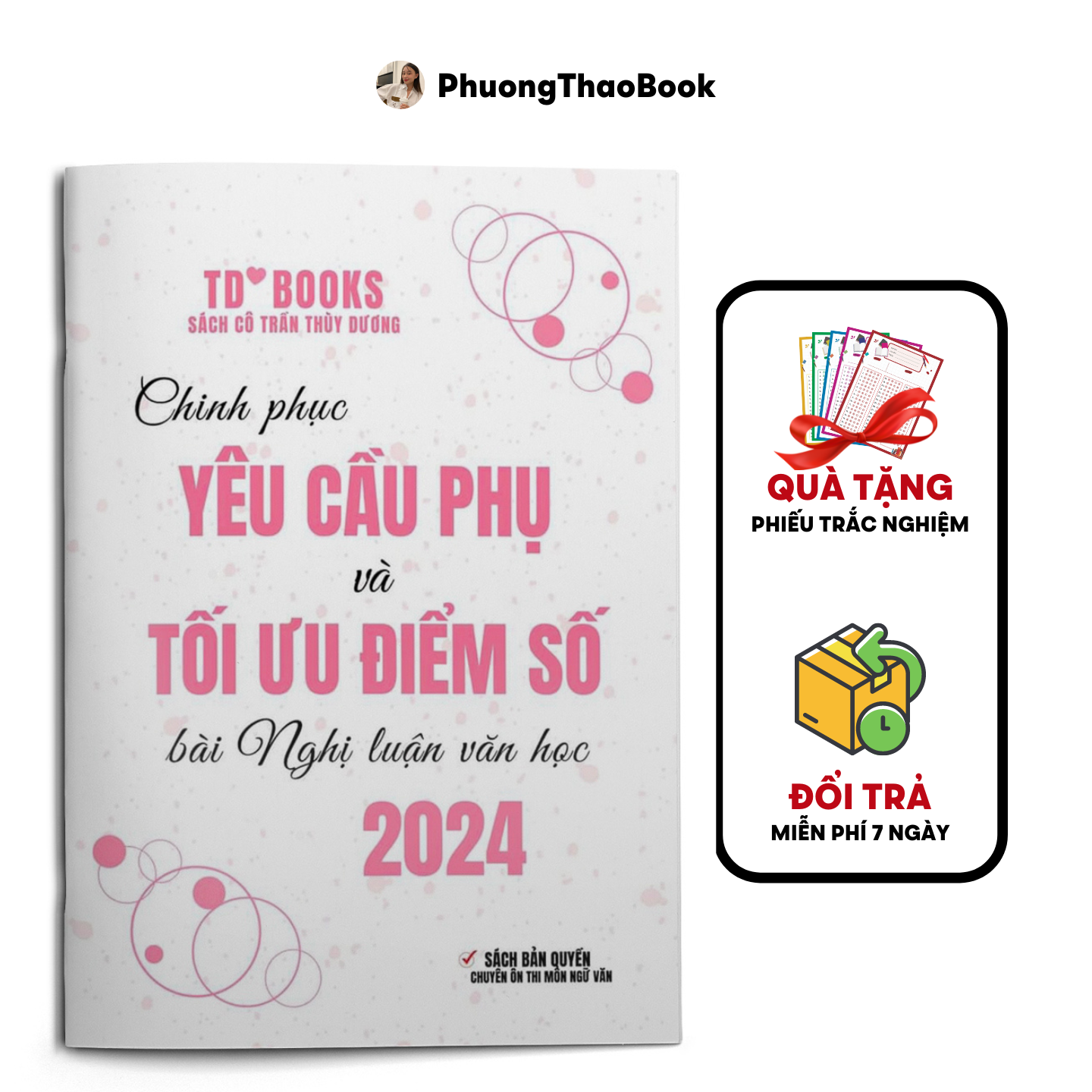 Sách Sổ Tay Yêu Cầu Phụ Và Tối Ưu Điểm Số Bài Nghị Luận Văn Học 2024 - Cô Trần Thùy Dương