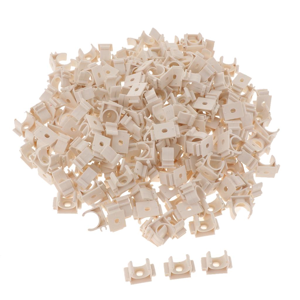 PVC Household U Shaped Water Supply Pipe Hose Clamps Clips White Product A