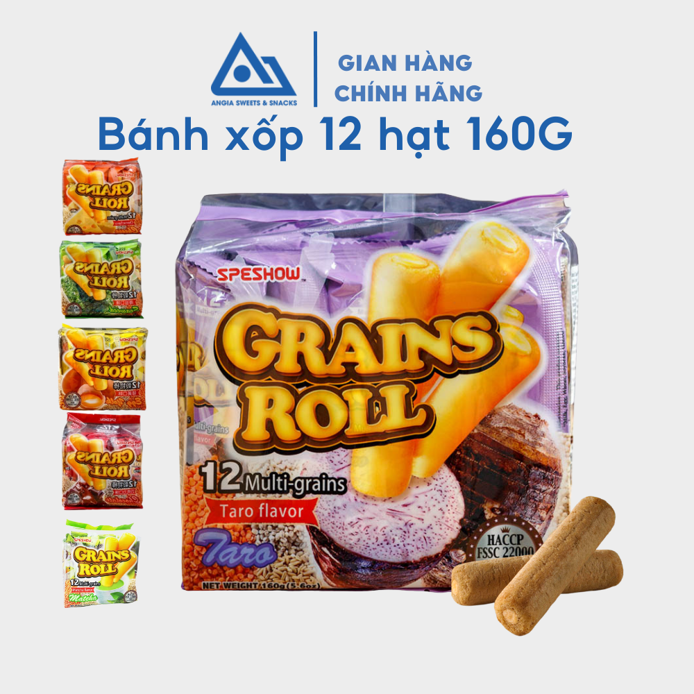 Bánh xốp 12 loại Hạt Speshow ăn vặt nhiều vị socola, trà xanh, phomai... 160g An Gia Sweets &amp; Snacks