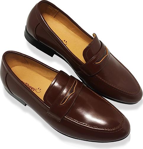 Giày Lười Nam Công Sở Happyshoes Da Bò Nguyên Tấm  - HS350