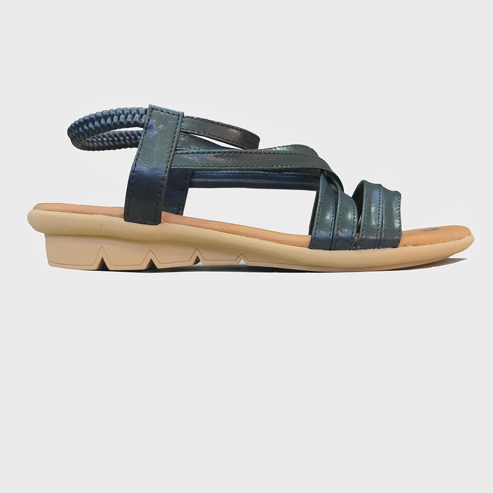 Giày Sandal Nữ Đế Bệt HÀ NAM Da Bò Thật Thời Trang Cao Cấp DNU2112c