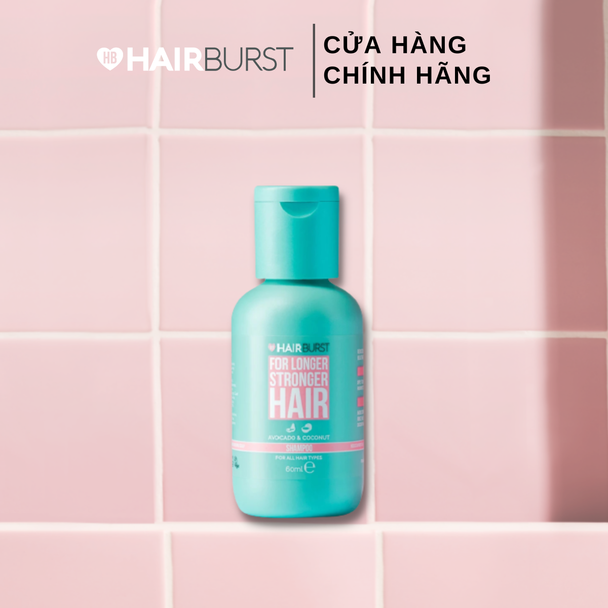 Dầu gội HAIRBURST hỗ trợ mọc tóc dài hơn chắc khỏe hơn 60ml/chai