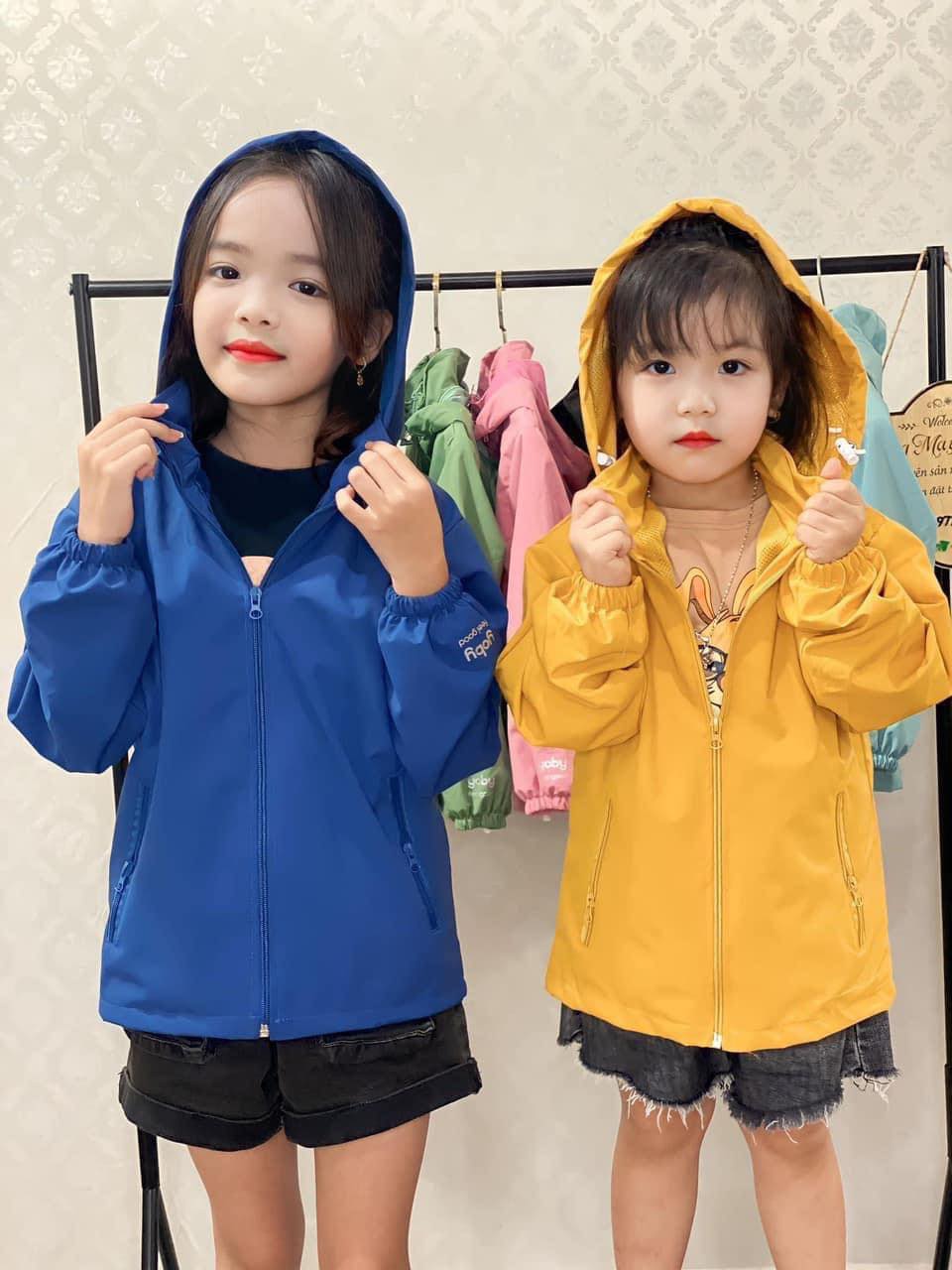 Áo khoác gió trẻ em hàng 2 lớp chống nước, chống gió cực tốt