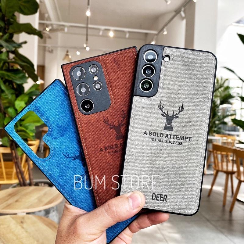 Ốp Lưng Vải Deer Cho Samsung Galaxy S22 Ultra / S22 Plus / S21 Ultra / S21 Plus