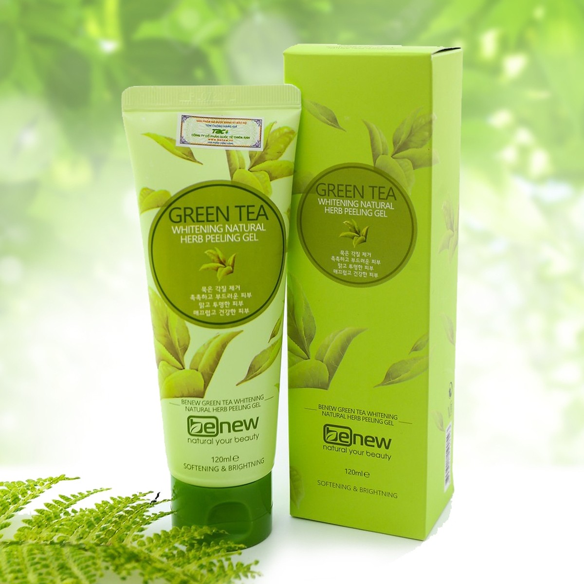 Tẩy tế bào chết trà xanh cao cấp Hàn Quốc Benew Green Tea Peeling Gel (120ml) - Hàng Chính Hãng [ Tặng bút bi mực nước ]