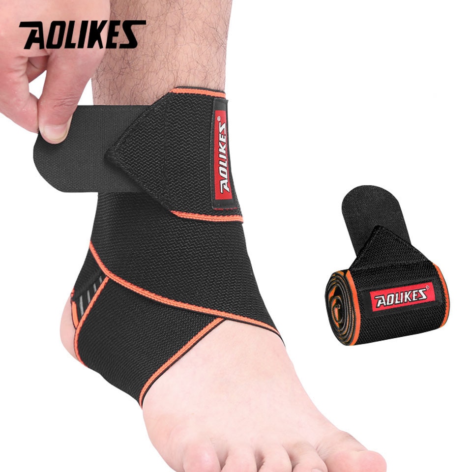 Bộ 2 Băng Đai Quấn Cổ Chân Bảo Vệ Mắt Cá Chân, Khớp Cổ Chân Sport Ankle Protector AOLIKES YE-1527 - Hàng Chính Hãng