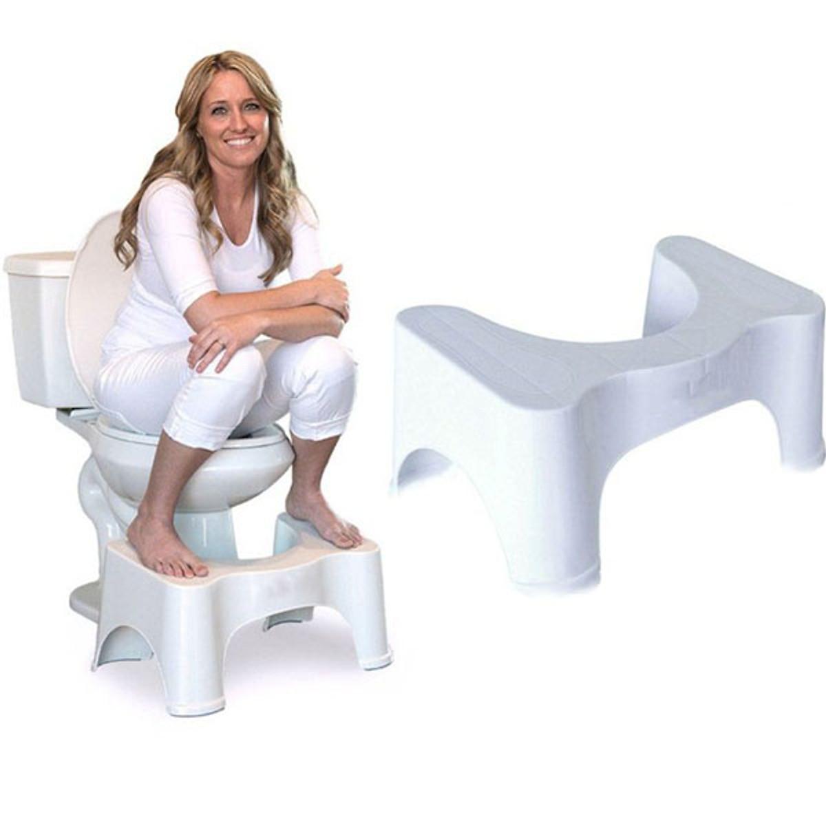 Ghế Kê Chân Toilet Chống Táo Bón Ngăn Ngừa Các Bệnh Tiêu Hóa Khi Đi Vệ Sinh - Miễn Phí Vận Chuyển
