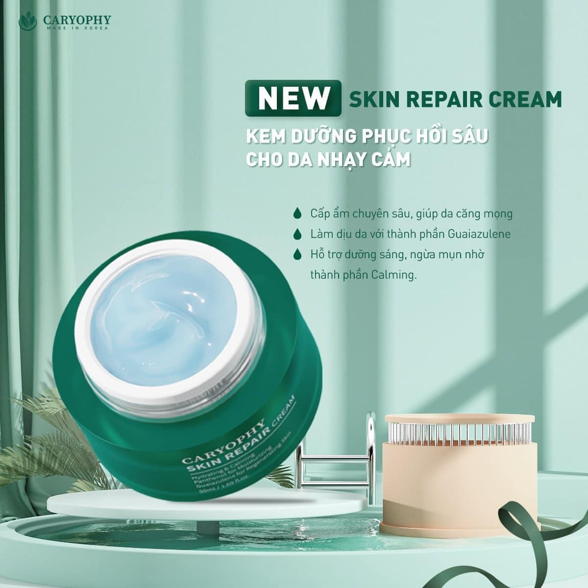 Kem Dưỡng Ẩm, Phục Hồi Da Nhạy Cảm Caryophy Skin Repair Cream