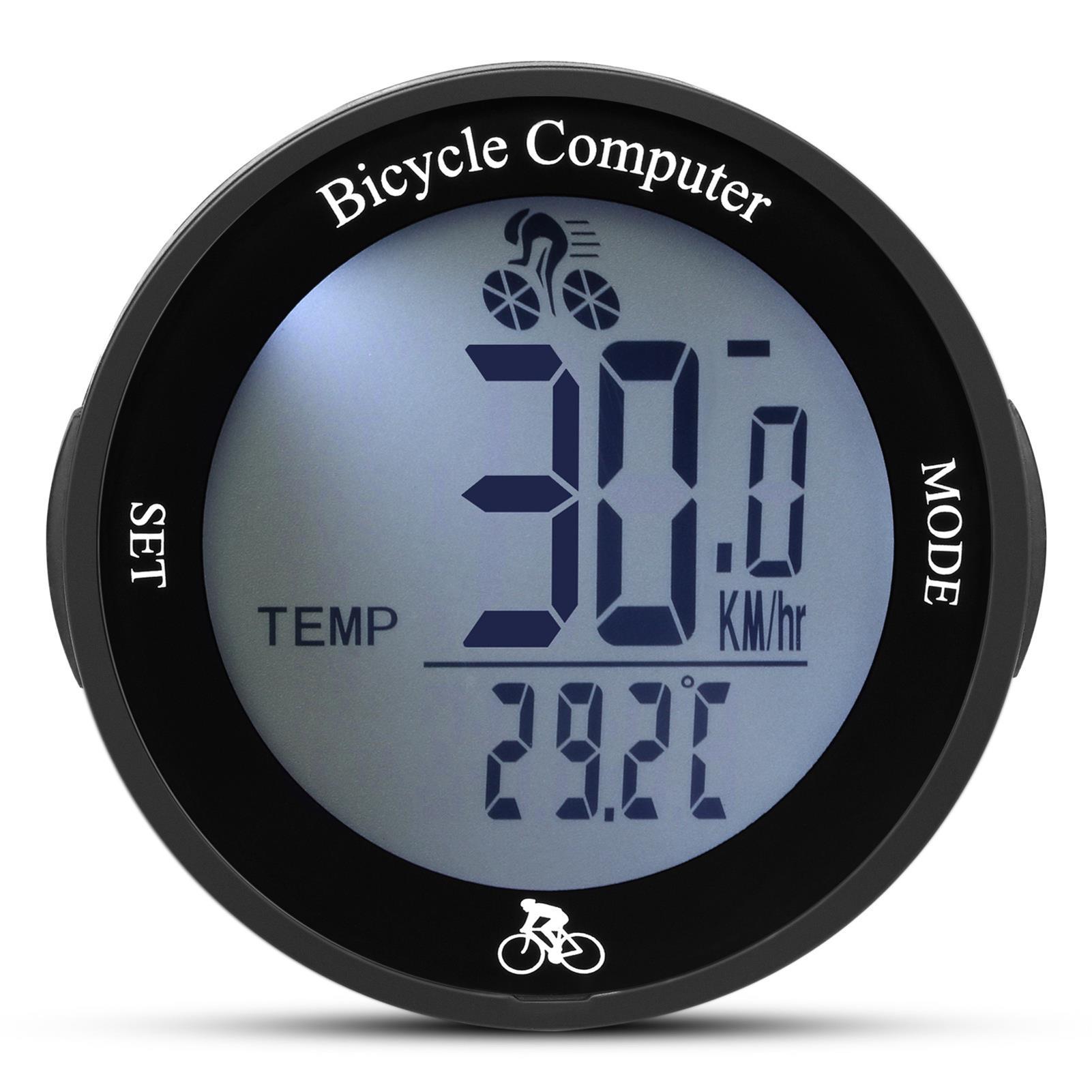 Đồng hồ tốc độ đi xe đạp không dây, không thấm nước, Màn hình LCD đa chức năng MTB