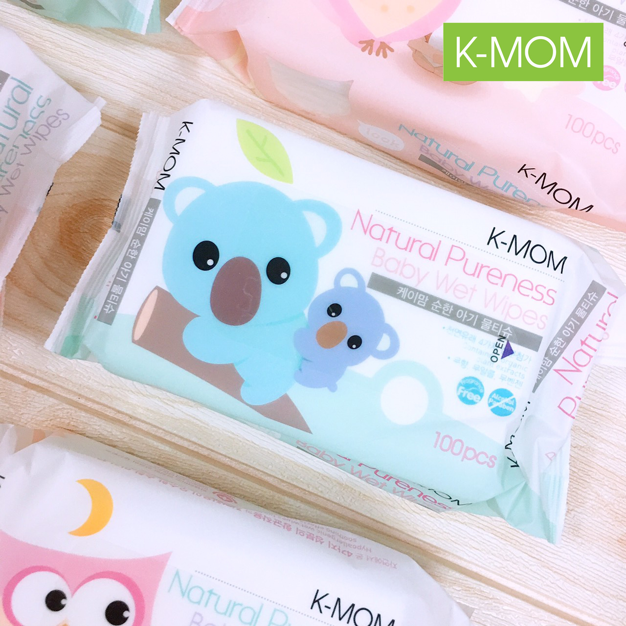 Combo 6 Gói Khăn Ướt Cao Cấp K-Mom Hàn Quốc (100chiếc)