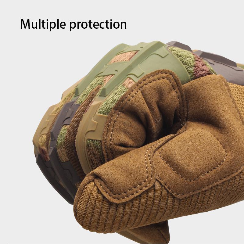 Quân Sự Găng Tay Chiến Thuật Airsoft Tập Gym Tay Thể Thao Xe Đạp Xe Máy Xe Đạp Găng Tay Cắm Trại Ngoài Trời Cao Su Bảo Vệ