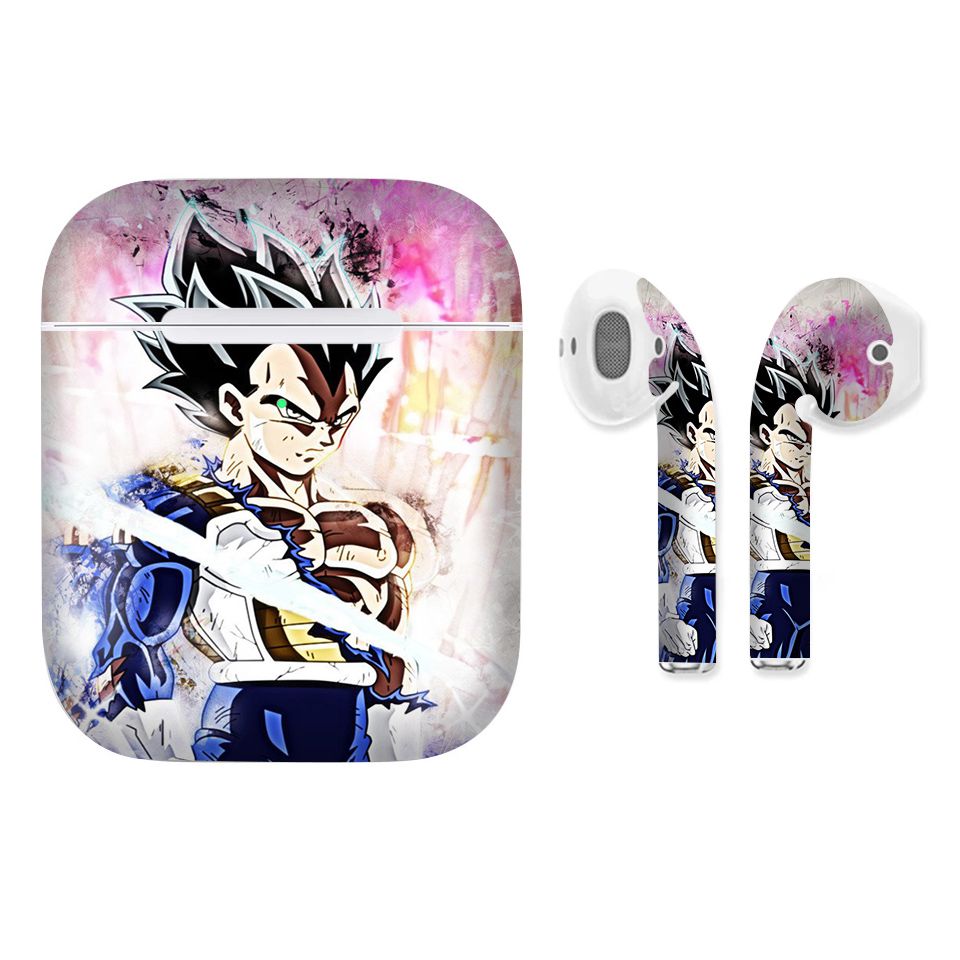 Miếng dán skin chống bẩn cho tai nghe AirPods in hình Dragon Ball - Vegeta 4 - 7vnr65 (bản không dây 1 và 2)