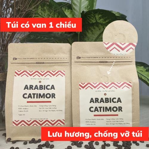 Cà Phê Arabica Catimor cafe rang mộc nguyên chất thơm ngọt vị chua cam ít đắng phù hợp pha máy mix pha phin