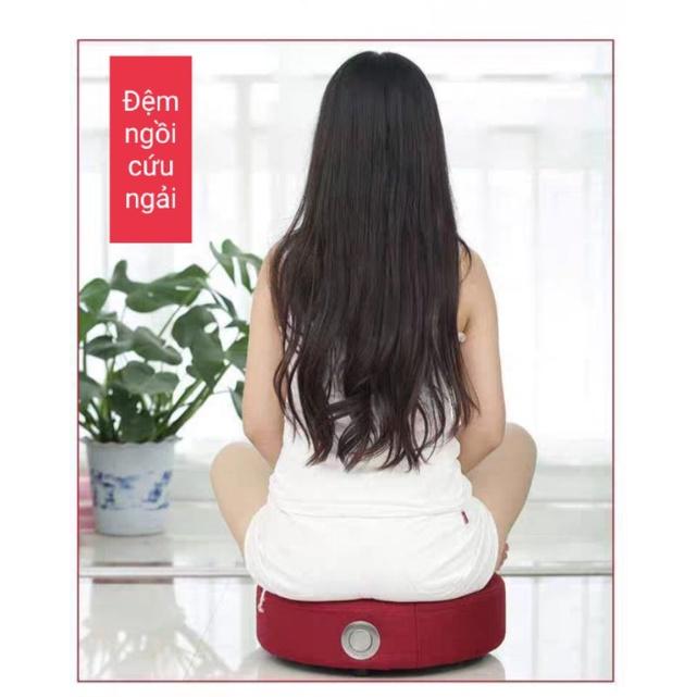 Đệm xông chườm ngải cứu đa năng giúp giảm đau mỏi .Đệm ngồi xông ngải cứu nút xoay điều chỉnh nhiệt độ .