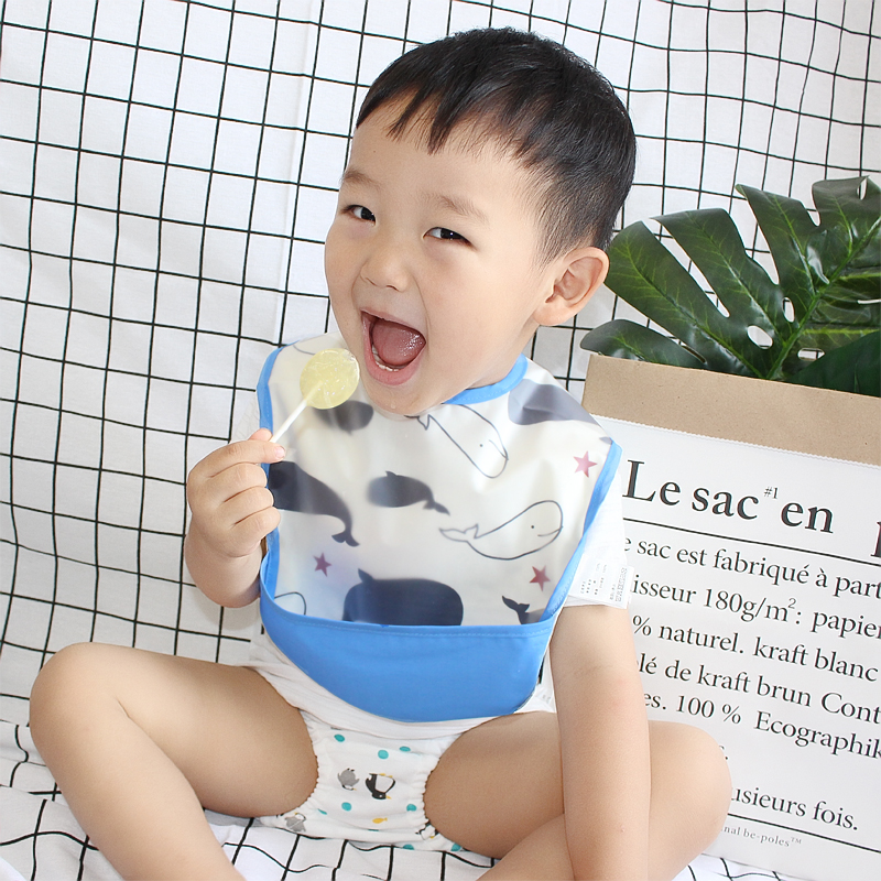 Yếm Máng Ăn Dặm Chống Thấm 2 Lớp Siêu Đáng Yêu Cho Bé