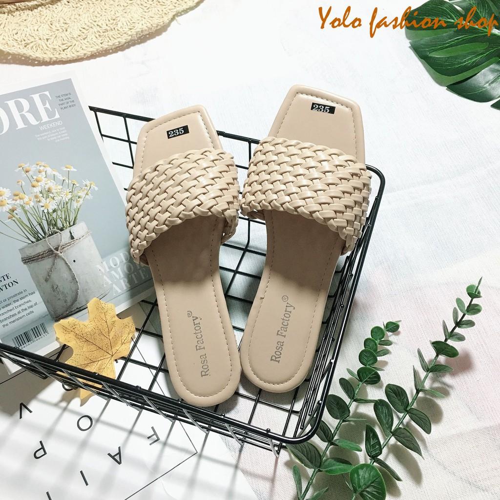 Dép lê nữ quai ngang đan chéo siêu mềm êm chân DL29