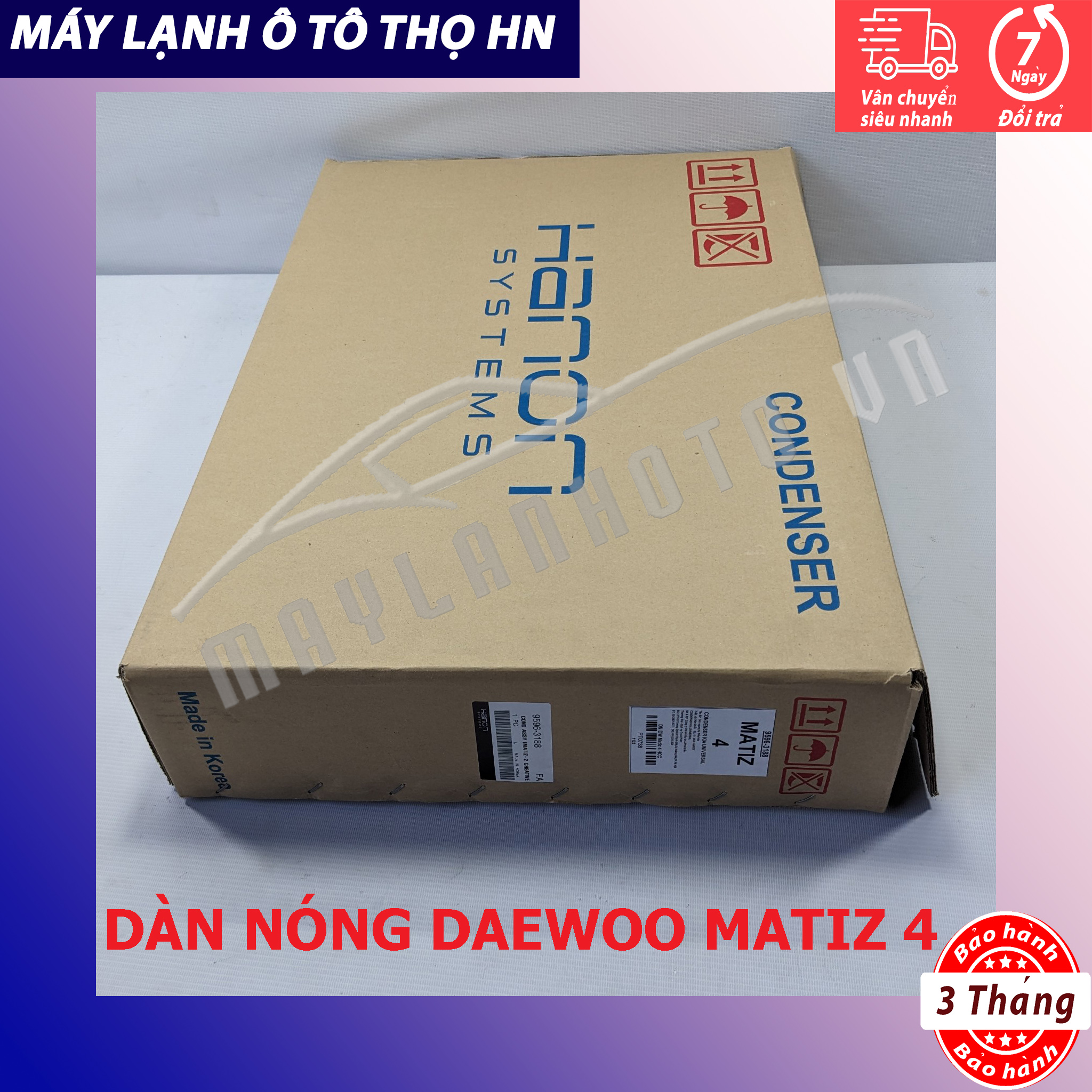 Dàn (giàn) nóng Daewoo Matiz 4 - Chevrolet Spark - Groove 2012 2013 2014 2015 Hàn Quốc 12 13 14 15