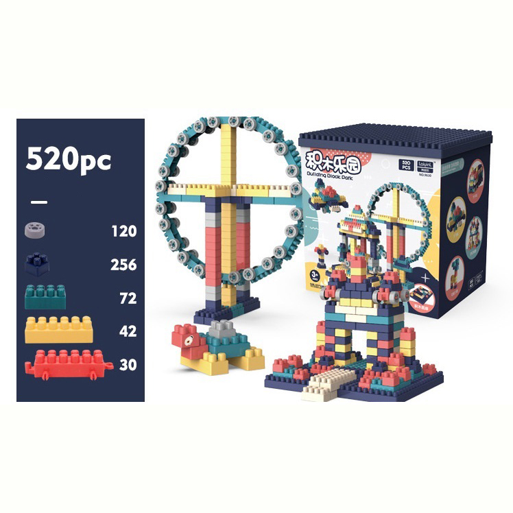 Đồ chơi Lego, Đồ Chơi Lắp Ghép 520 Chi Tiết Bằng Nhựa An Toàn- Giúp Bé Sáng Tạo Thông Minh -Vui Chơi- Hàng Loại 1-MINIIN